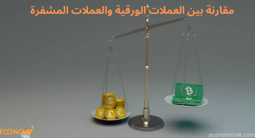 مقارنة بين العملات الورقية والعملات المشفرة